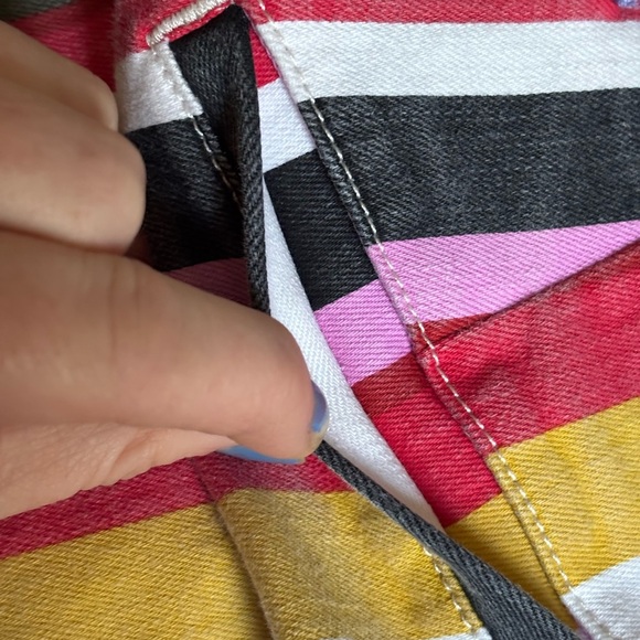 Express Dopamine Multicolor Striped High Waist Women's Shorts - Picture 6 of 9